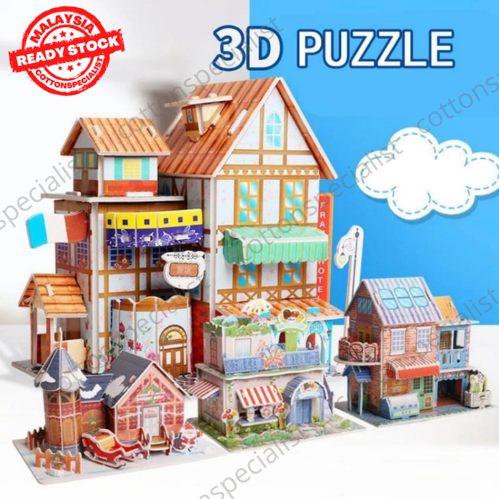 [ READY STOCK ] 3D Puzzle Building Paper DIY Art & Craft Puzzle Castle ...