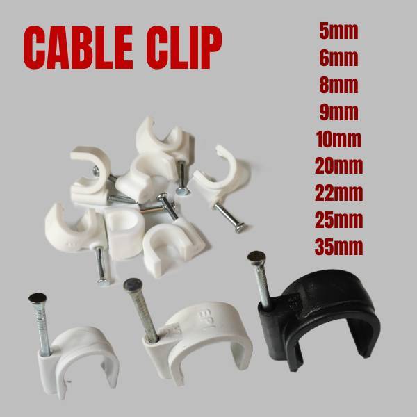 5mm 6mm 8mm 9mm 10mm 20mm 22mm 25mm 35mm PVC Cable U clip / Wall wire ...