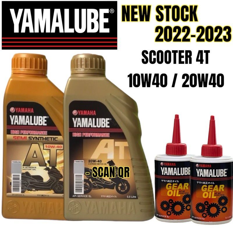 100 JAMINAN ORIGINAL YAMALUBE 4T 20W40 AT 10W40 SEMI SYNTHETIC SCOOTER