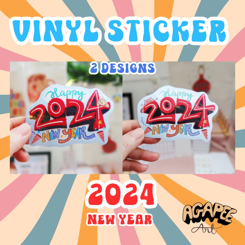 LARGE 2024 VINYL WATERPROOF laminated sticker for phone, laptop deco ...