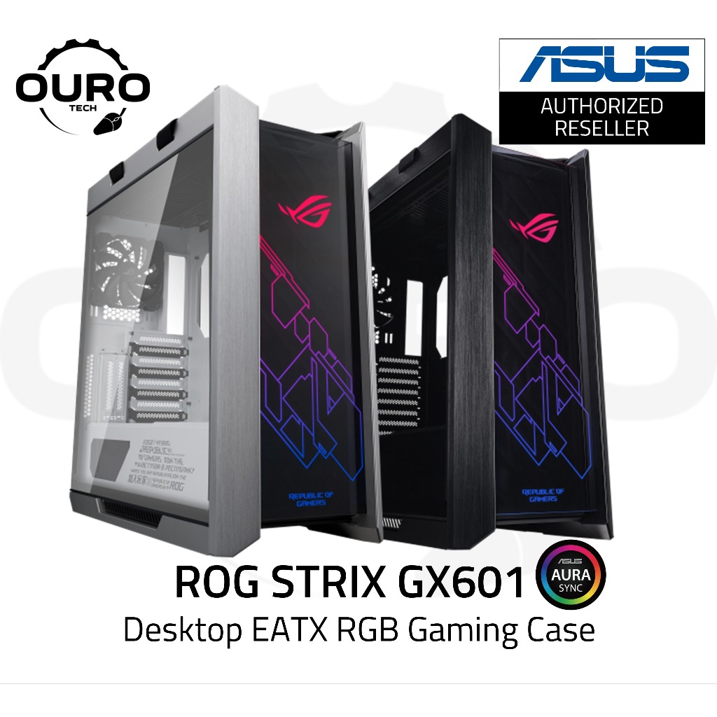 Asus Rog Strix Gx601 Helios Gaming Desktop Rgb Eatx Case Casing Black White Edition Mid 6012