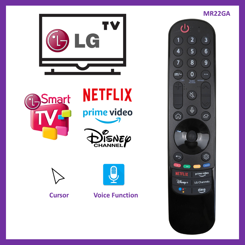 LG QLED webOS 4K UHD Smart TV Remote Control MR22GA Voice Control LG ...