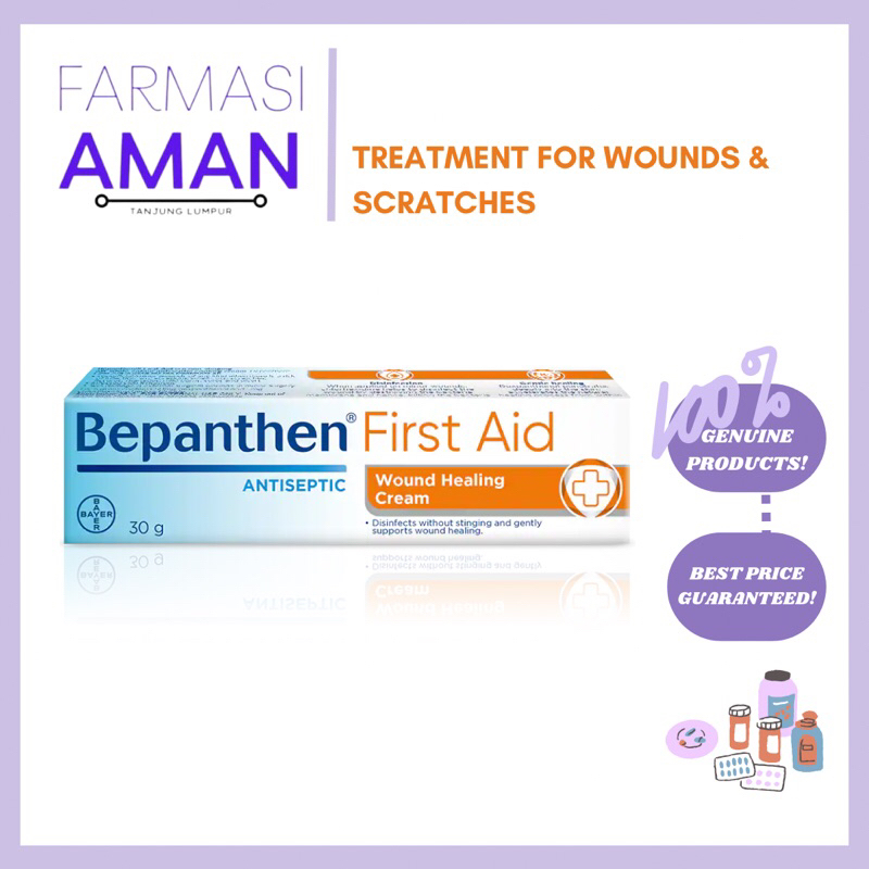 Bepanthen First Aid Antiseptic Wound Healing Cream 30g | Shopee Malaysia