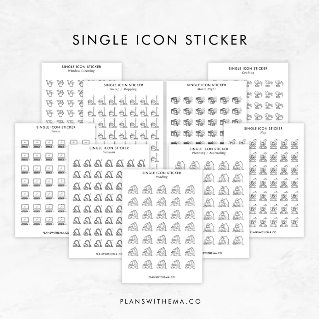 Single Icon Planner Stickers | Shopee Malaysia