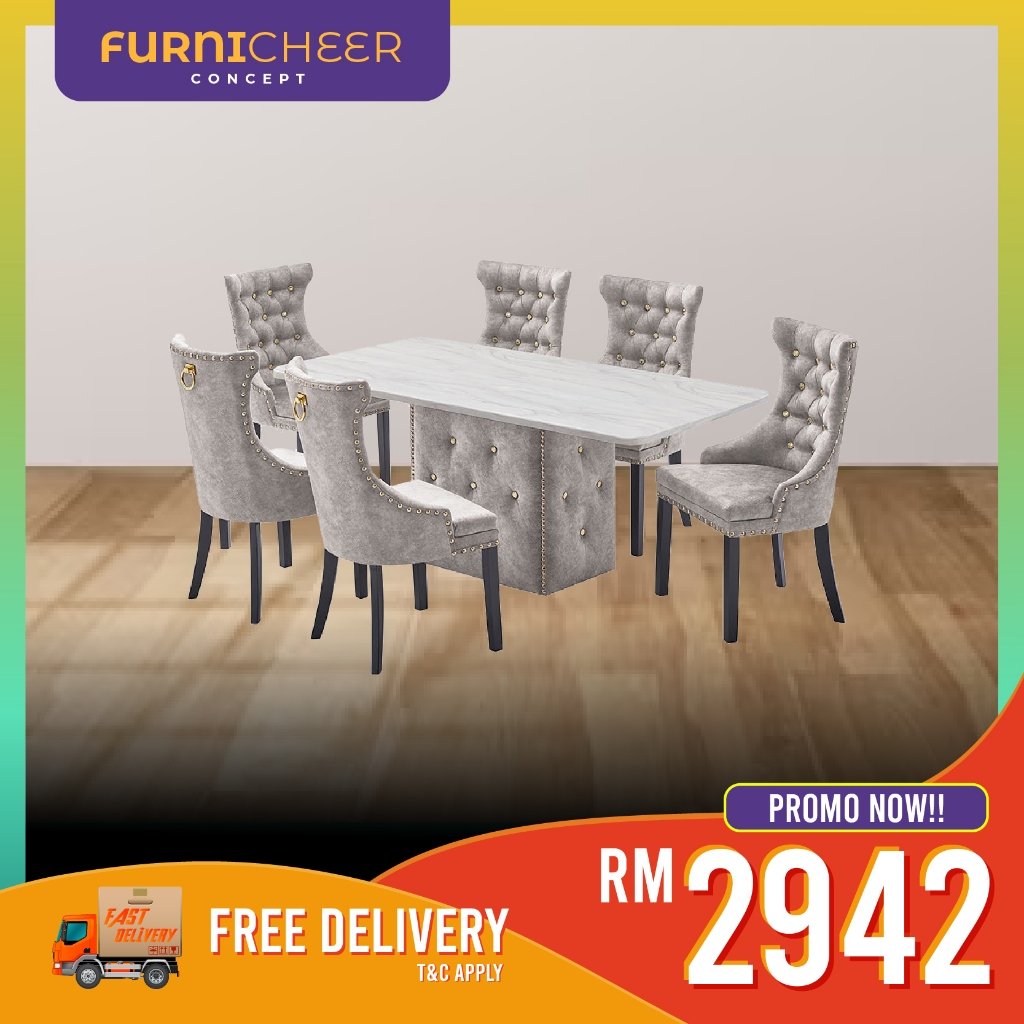 High-End Dining Table Luxury Dining Table 6 Seater Dining Table Marble
