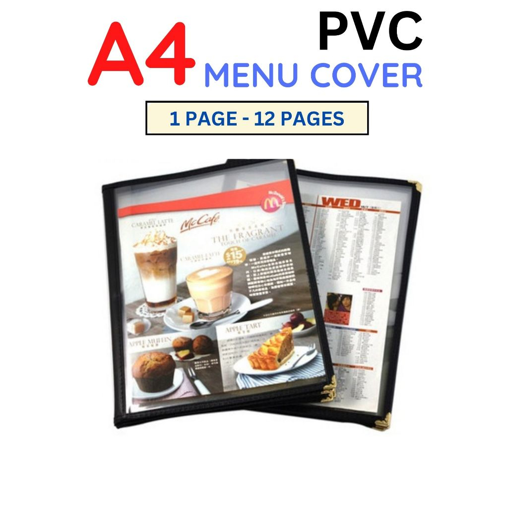 [ READY STOCK ] A4 TRANSPARENT MENU BOOK COVER (1 PAGE 12 PAGES