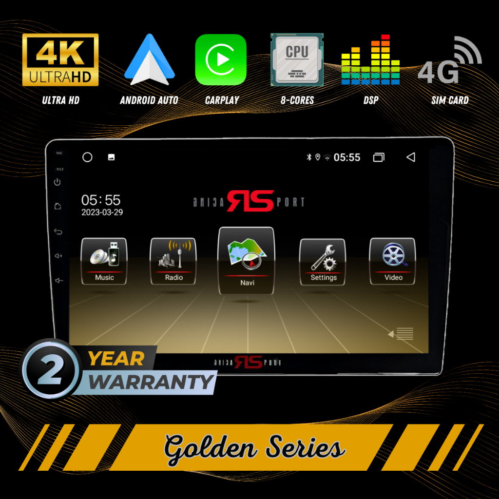 RS Android(GOLDEN SERIES) Player 9 Inch 10 Inch Apple Carplay Android ...