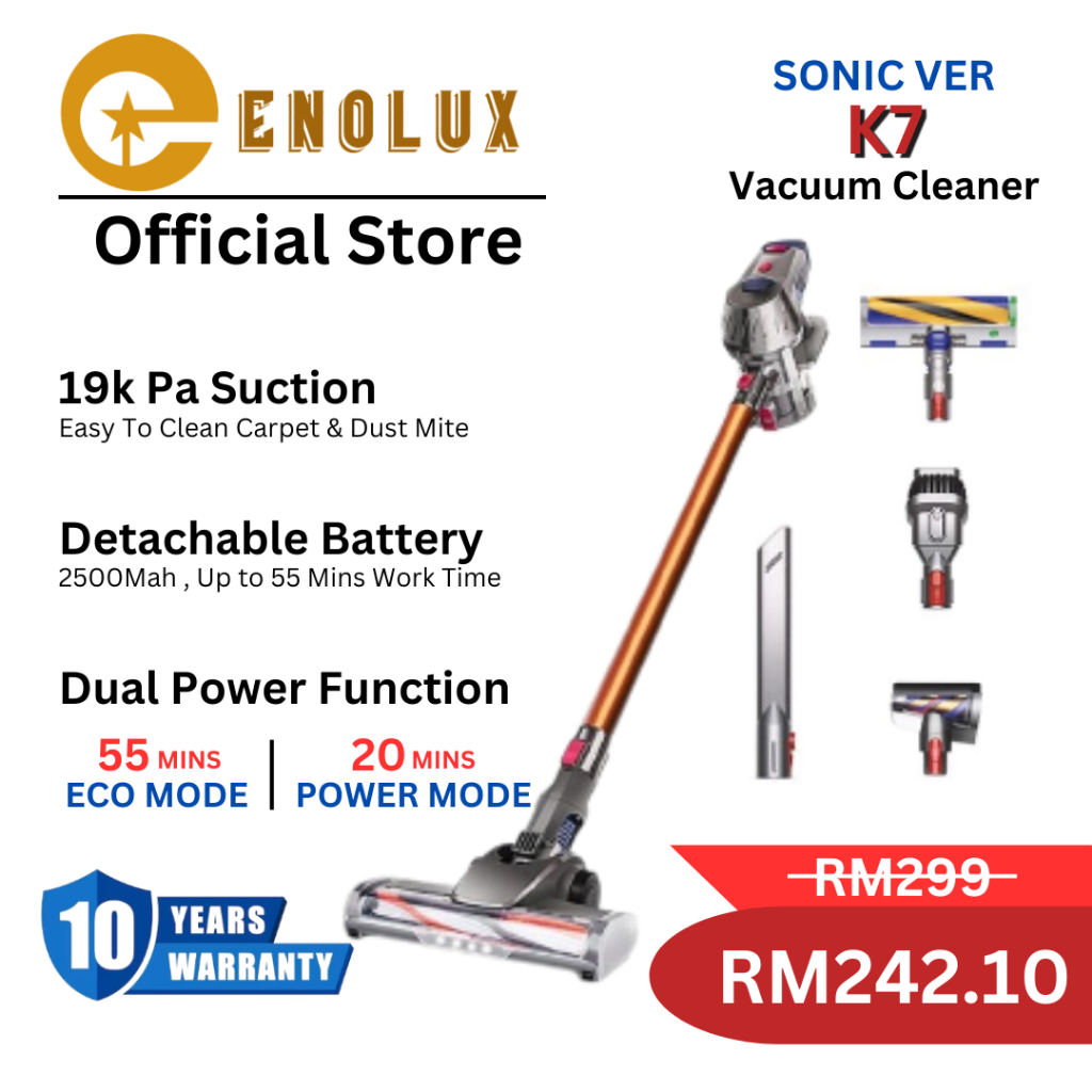 HOT SALES🔥ENOLUX K7 PRO Vacuum Cordless FREE dust mite 8 Years Warranty