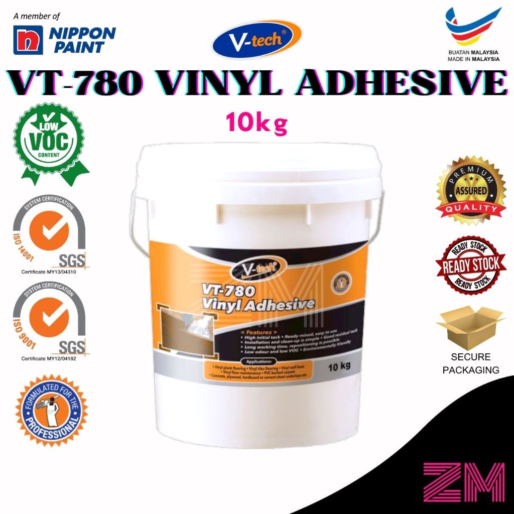 Vtech VT780 10KG Vinyl Adhesive Sealant Flooring Glue Gam Lantai Vinyl