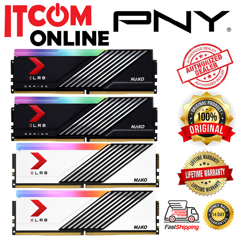 PNY XLR8 MAKO RGB 32GB(16GBx2) DDR5 6000MHZ 6400MHZ DESKTOP RAM ...