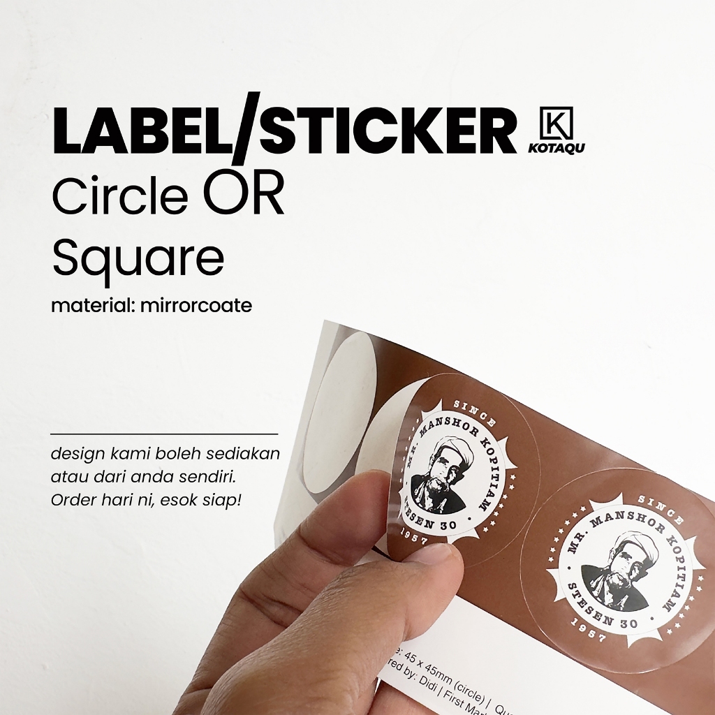 ROUND/CIRCLE Label Sticker Varation Size | Shopee Malaysia