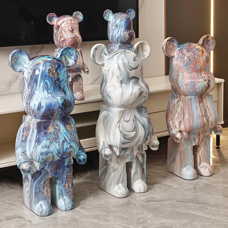 80cm Lovely Bear Bear Block Violent Bear Building Blocks Lighting 3D Bear  Model Toy 爱心熊暴力熊积木灯光立体熊模型玩具