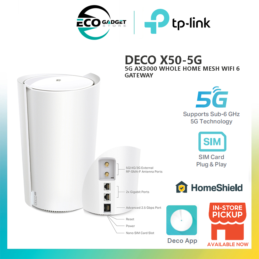 美品 tp-link Deco X50-5G 5G対応 SIMフリー メッシュWi-Fi 6 ルーター
