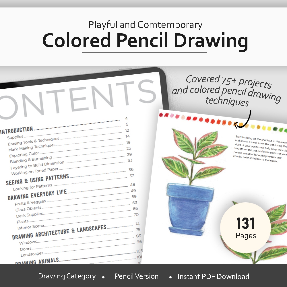 [ PDF ] Drawing - Modern Colored Pencil Drawing | Shopee Malaysia