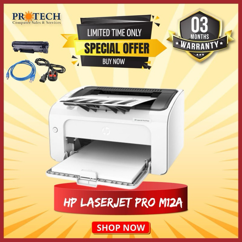 Hp Laserjet Pro M12a Printer Used Refurbished Shopee Malaysia 2012