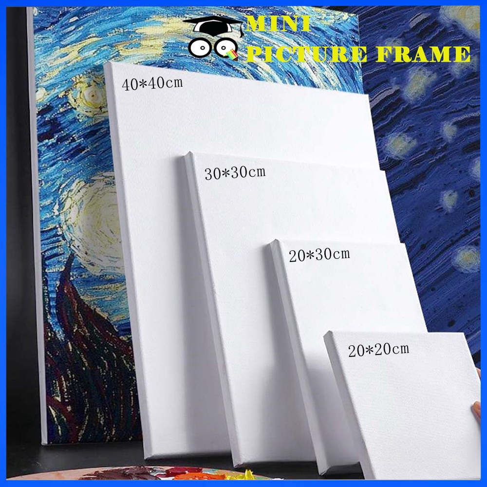 （1/2）Stretched Canvas Board Frame / Kanvas Lukis / Drawing Canvas ...