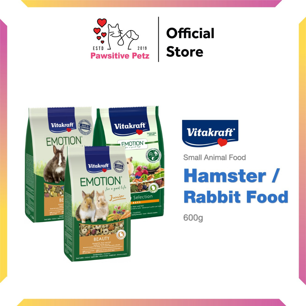 Vitakraft Emotion Beauty Hamster/Junior Rabbit/Adult Rabbit (600g ...