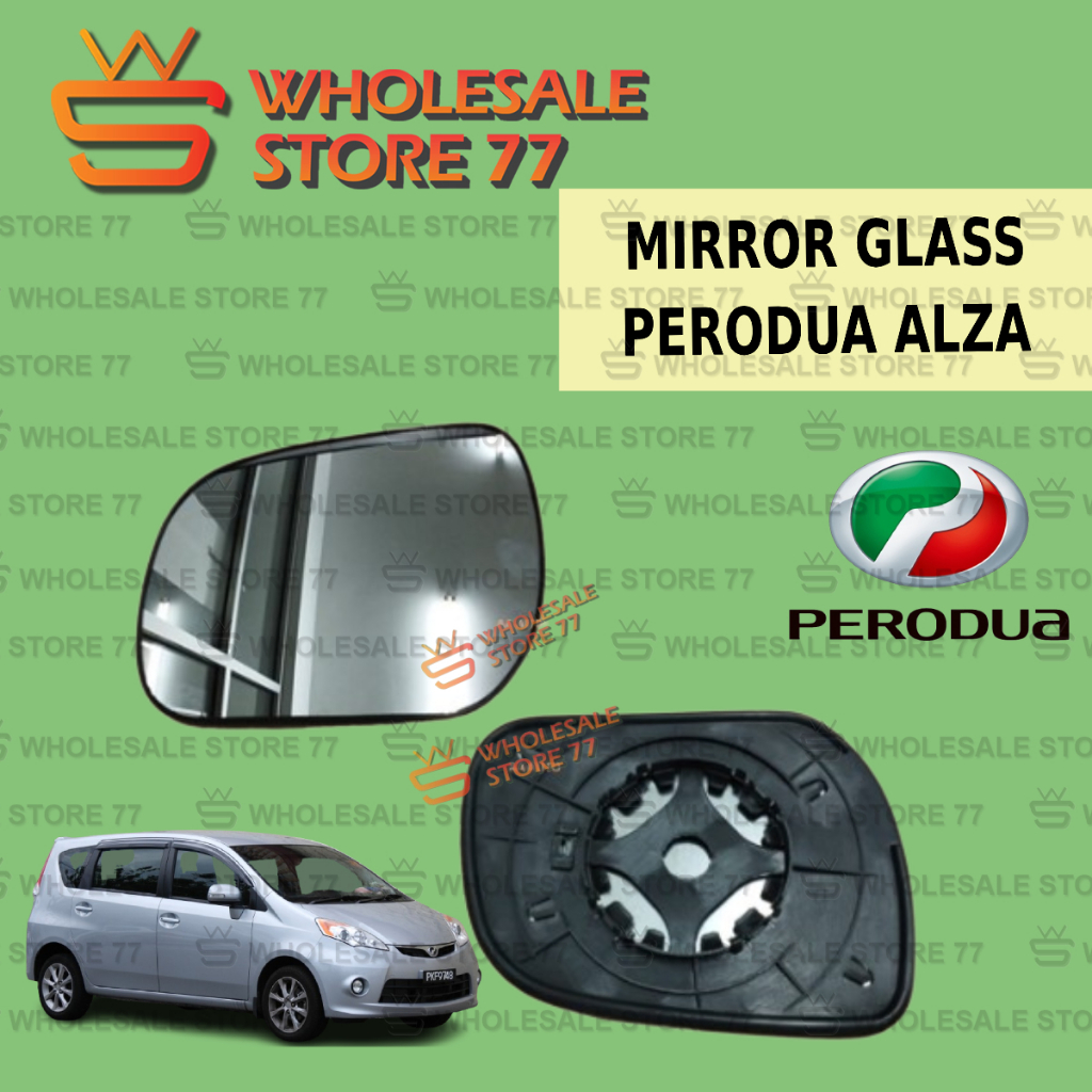 SIDE MIRROR GLASS CERMIN PERODUA ALZA 20092018 (Left/Right Side Choose