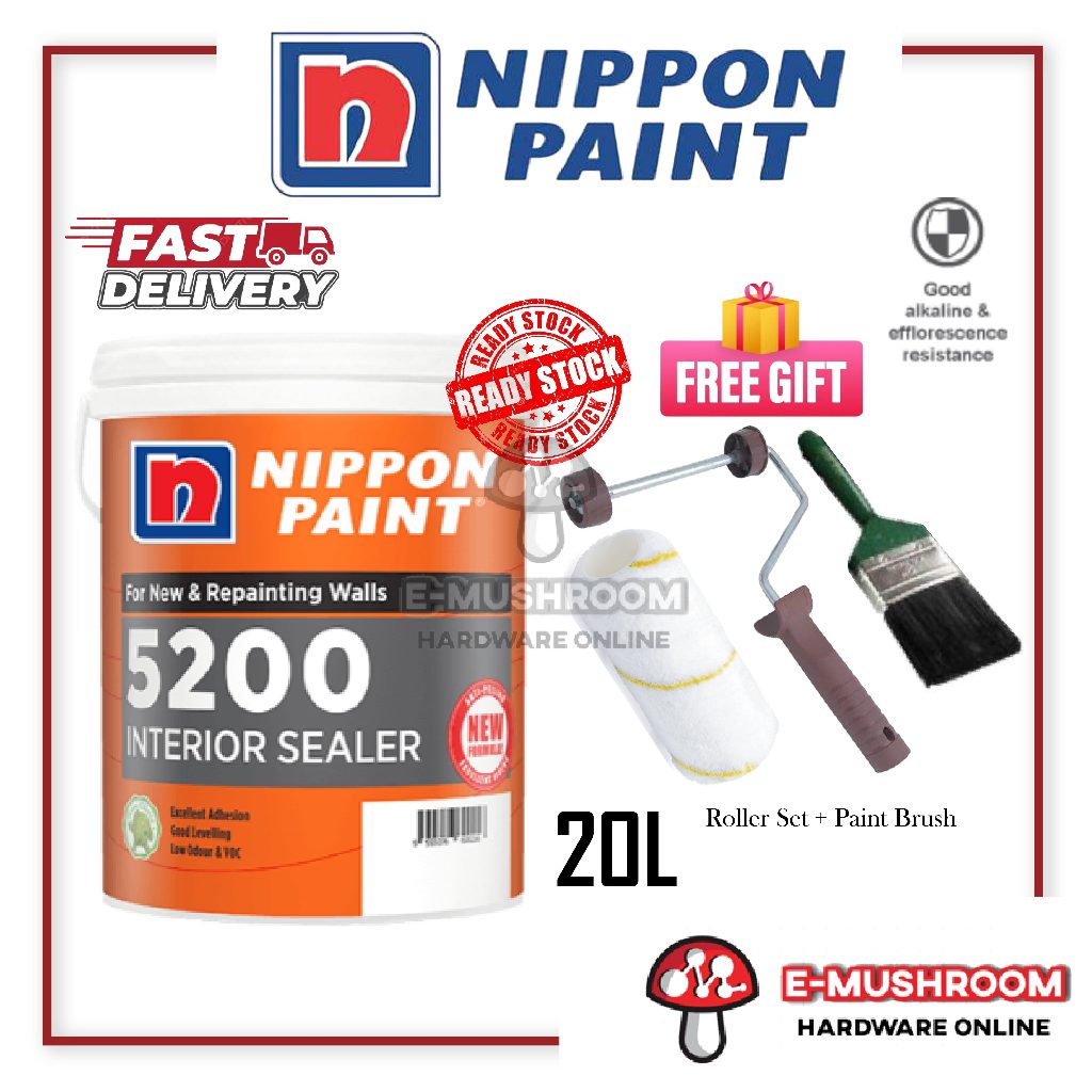 20L Nippon Paint 5200 Interior Wall Sealer Undercoat | Shopee Malaysia