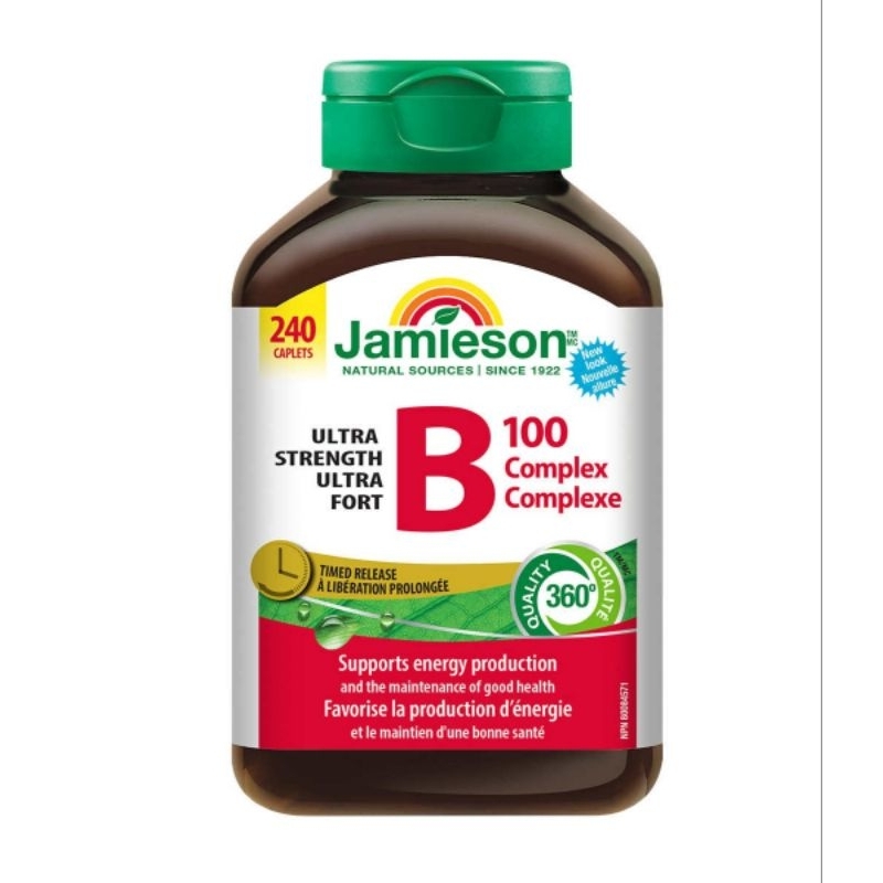 Jamieson Vitamin B100 Complex Timed Release 240 Caplets | Shopee Malaysia