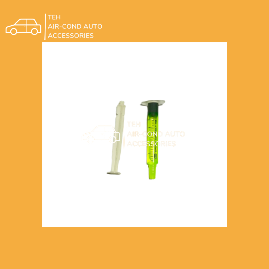 TEST LEAKING OIL AIRCOND COMPRESSOR OIL GREEN FLUORESCENT COLOUR FOR