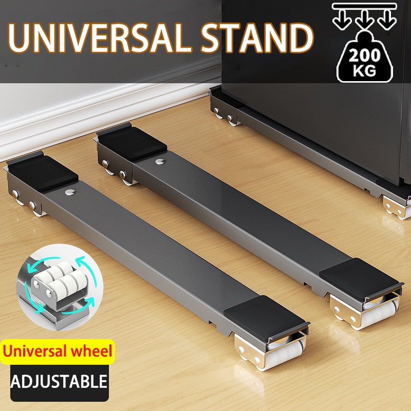 【Ready Stock】MOVEABLE Washing Machine Stand Base fridge rack Adjustable ...