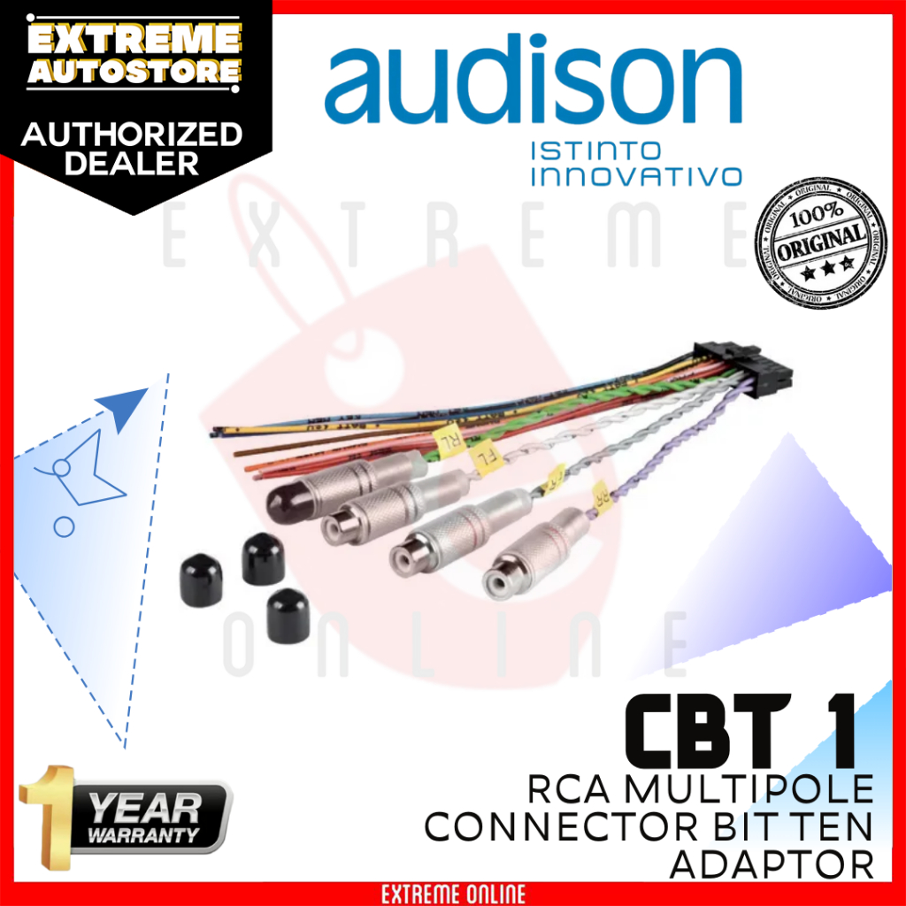 Audison CBT1 - RCA Multipole Connector - bit Ten Adapter | Shopee Malaysia