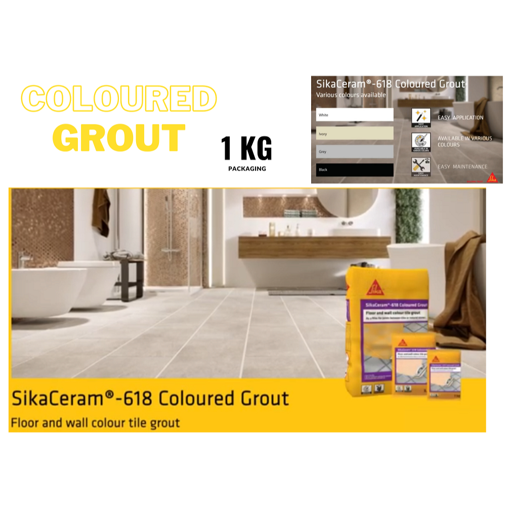 1KG SikaCeram®618 Coloured Grout (Joint Filler) Shopee Malaysia