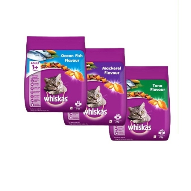 Whiskas Dry Cat Food for Adult 1+ (3kg Original Pack) Shopee Malaysia