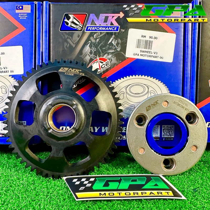 NLK PERFORMANCE RACING STARTER WHEEL V3 COPPER BUSH Y15ZR LC5S Y16ZR R15 MT15 ONE WAY BEARING
