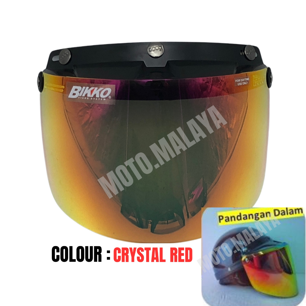 VISOR TINTED CERMIN HELMET 3 Pin Visor Siang Malam BOB HEATH (FORMs88