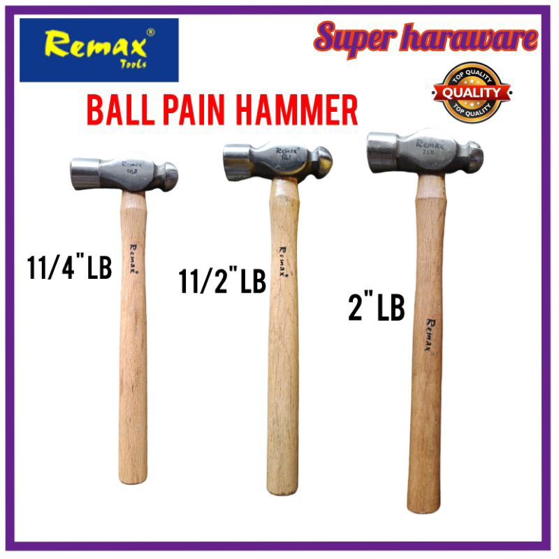 REMAX TOOLS WOOD HANDLE BALL PEIN HAMMER/66-BP222/66-BP225/66-BP230 ...
