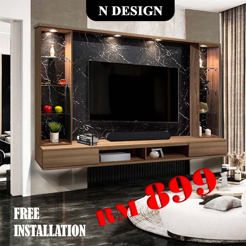 [N Design] 8ft Modern TV / Wall Mounted Tv / Hall