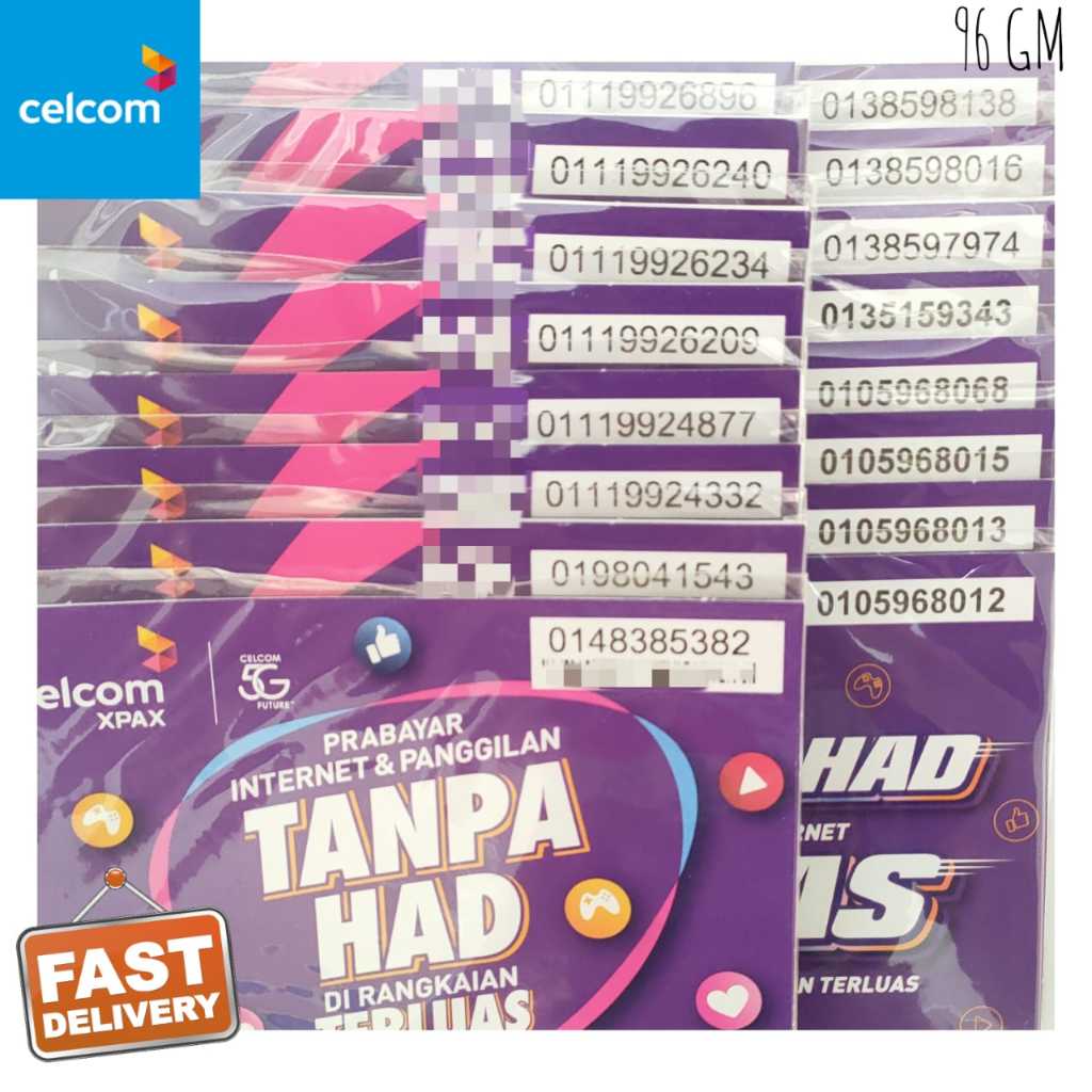 Nice Number Tanpa Had Unlimited data Plan (Sim card only