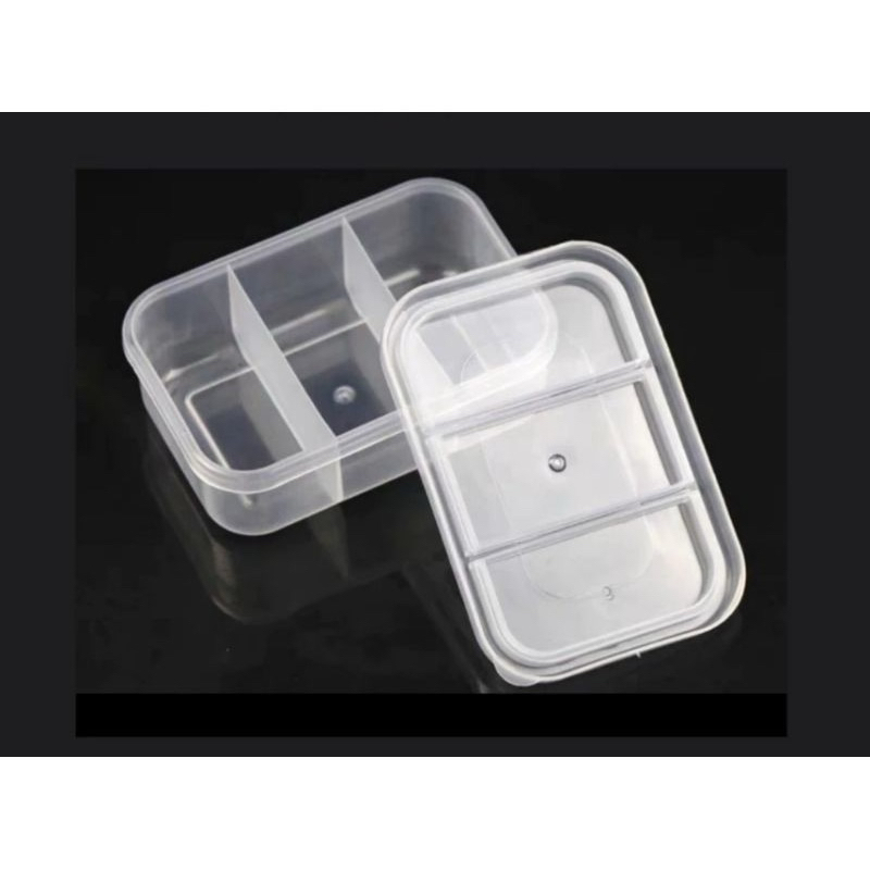 Mini 3 compartment grid Small Container Box | Shopee Malaysia