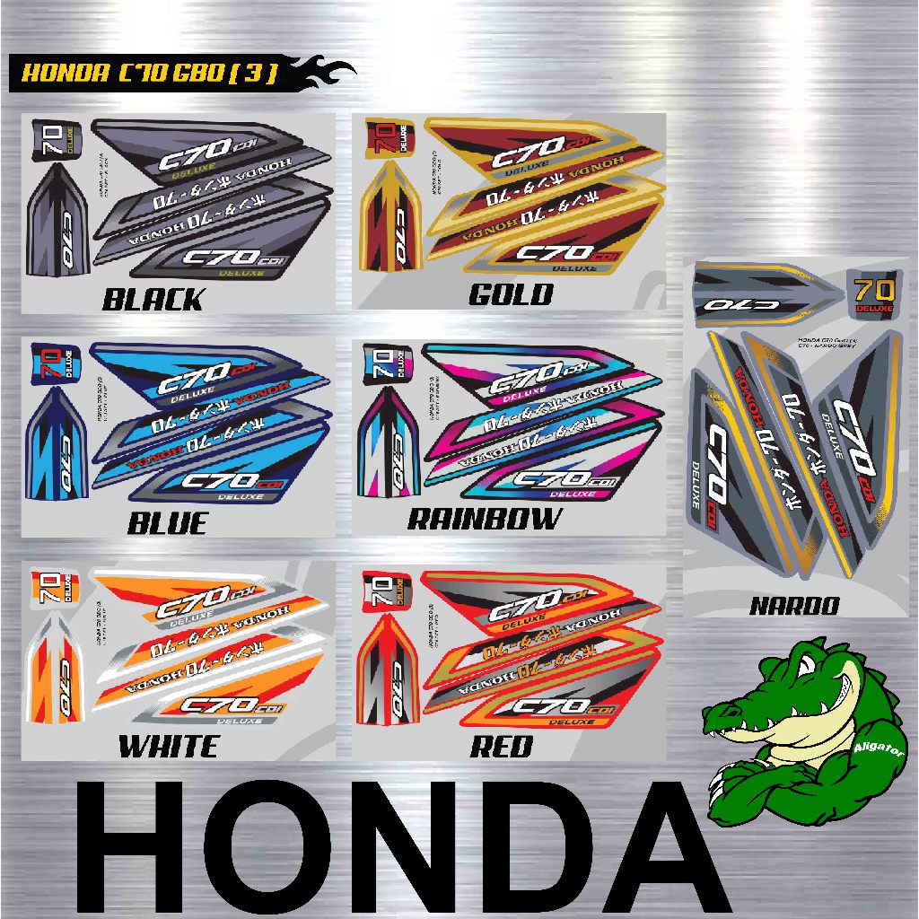 STRIPE MOTOR HONDA C70 GBO CUSTOM STICKER NEW DESIGN (3) | Shopee Malaysia