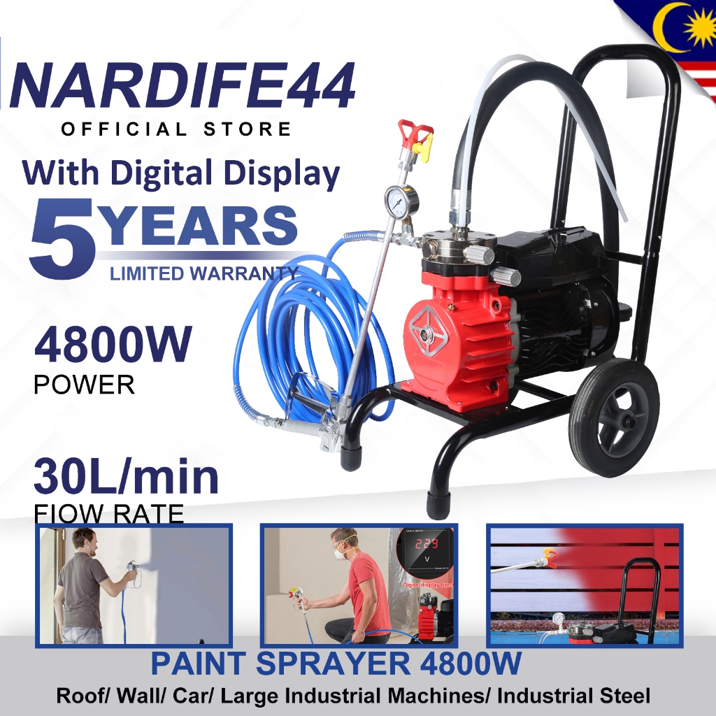 5YearWarranty 4800W Electric High Pressure Airless Sprayer Latex