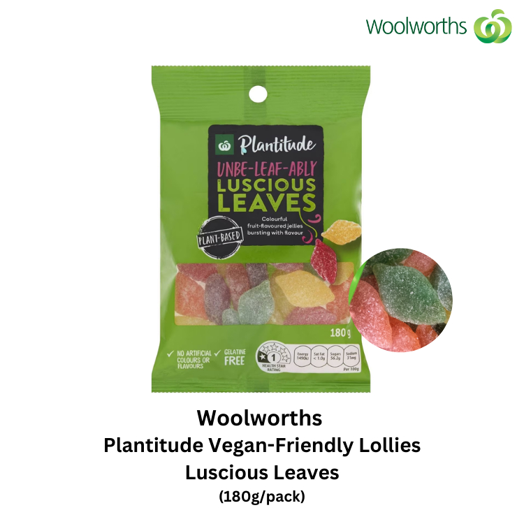 Woolworths's Plantitude VeganFriendly Lollies Lucious Leaves (180g