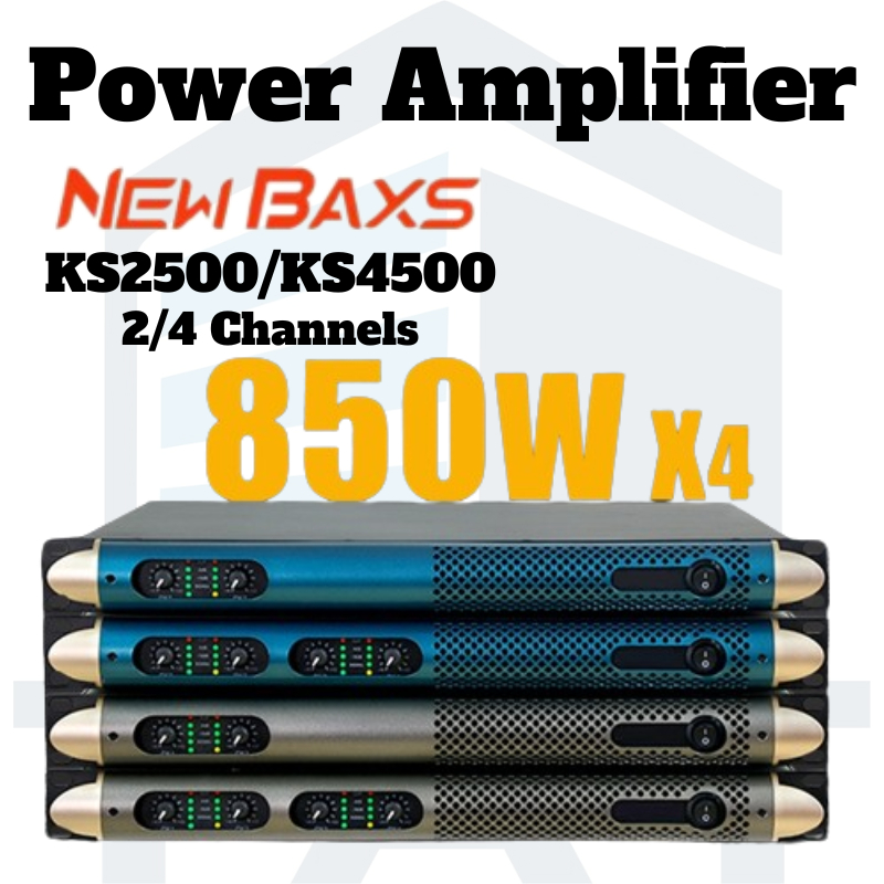 New Baxs KS2500/KS4500 Digital Power amplifier 850w 2/4 channels, each