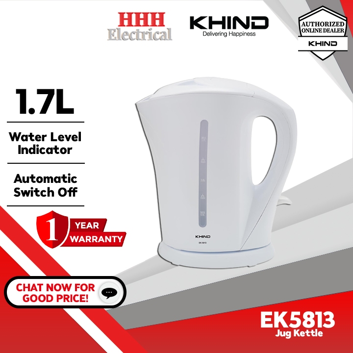 KHIND ELECTRIC JUG KETTLE EK5813 (1.7L) Shopee Malaysia