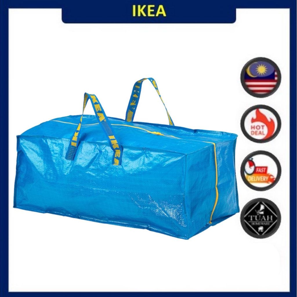 Ikea blue bags zipper sale