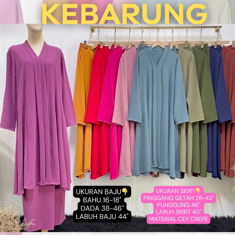 NEW‼️KEBARUNG PLAIN KOLEKSI BAJU RAYA 2024 Shopee Malaysia