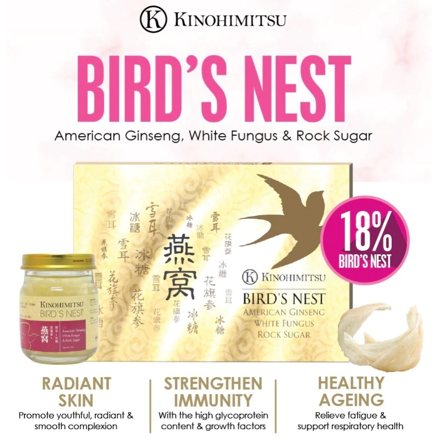🔥Best Sale 🔥Kinohimitsu Bird's Nest (75g x 6) / American Ginseng White