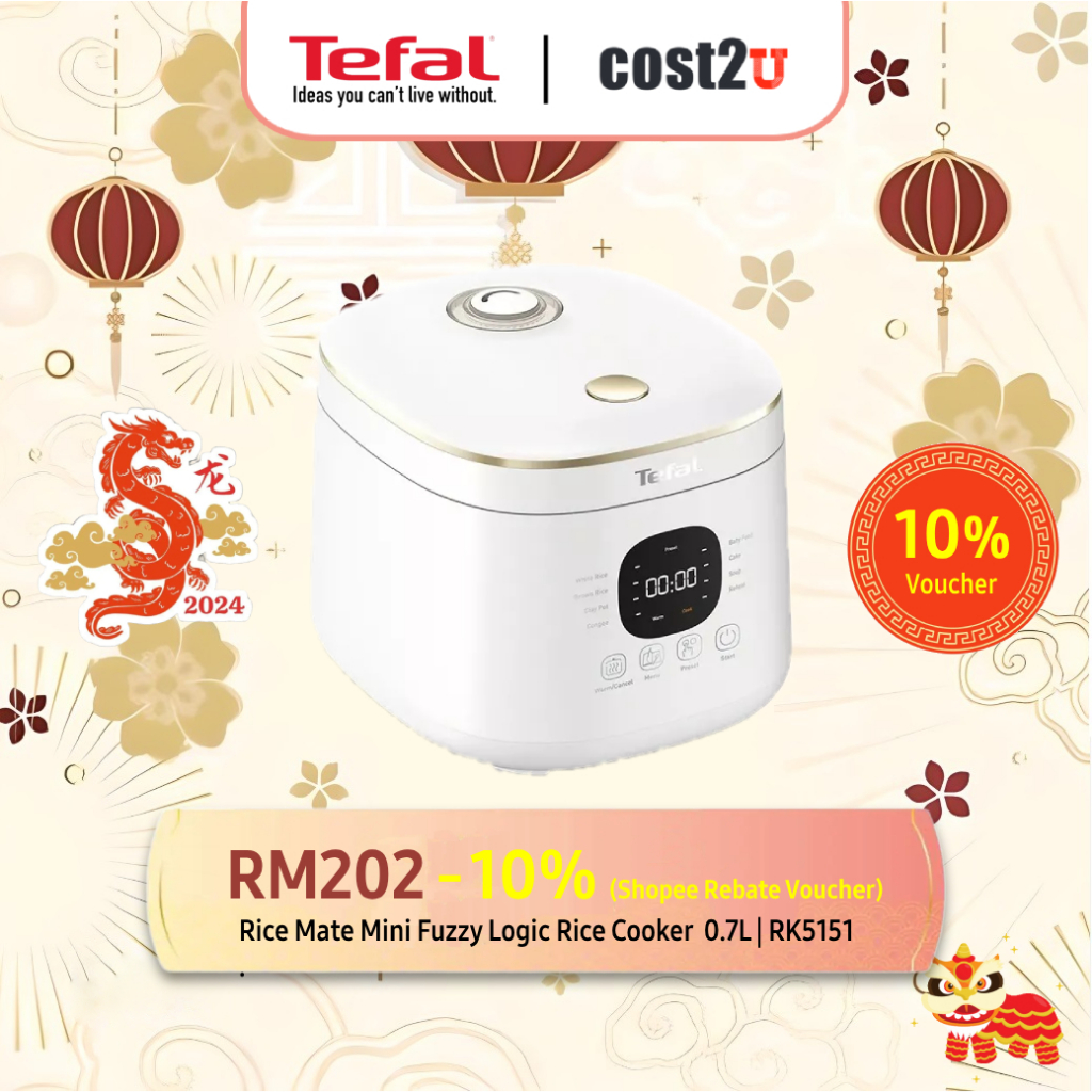 [Bubble Pack] Tefal 0.7L/4 Cups Rice Mate Mini Fuzzy Logic Rice Cooker