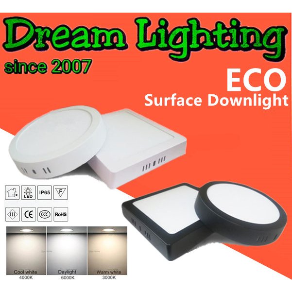Dream Lighting / ECO LED Surface Downlight 18W 24W 36W Black White