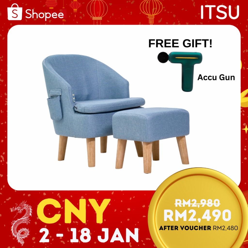 [FREE SHIPPING] ITSU Wonder Massage Chair Free Accu Gun Light