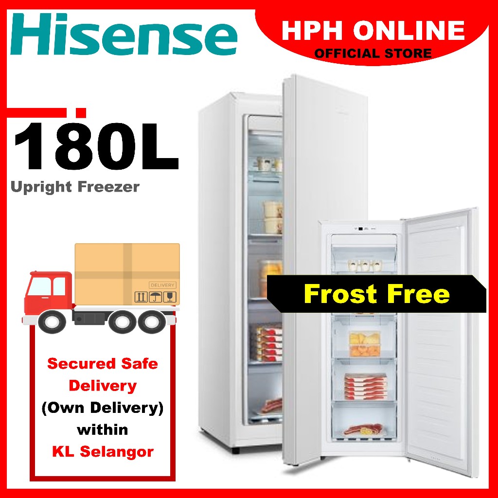Hisense 180L / 280L Frost Free Upright Freezer FV188N4AWN FV280N4AWNP Stand Freezer 冰柜 Shopee