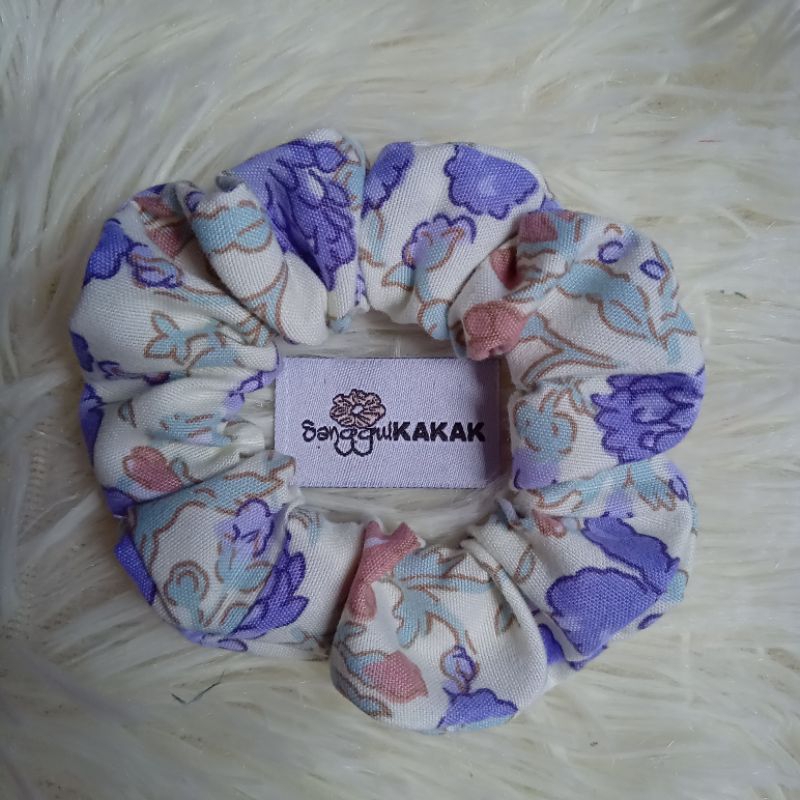 Scrunchies Comel Mini Cute Small Floral Cotton Batik Getah Rambut ...
