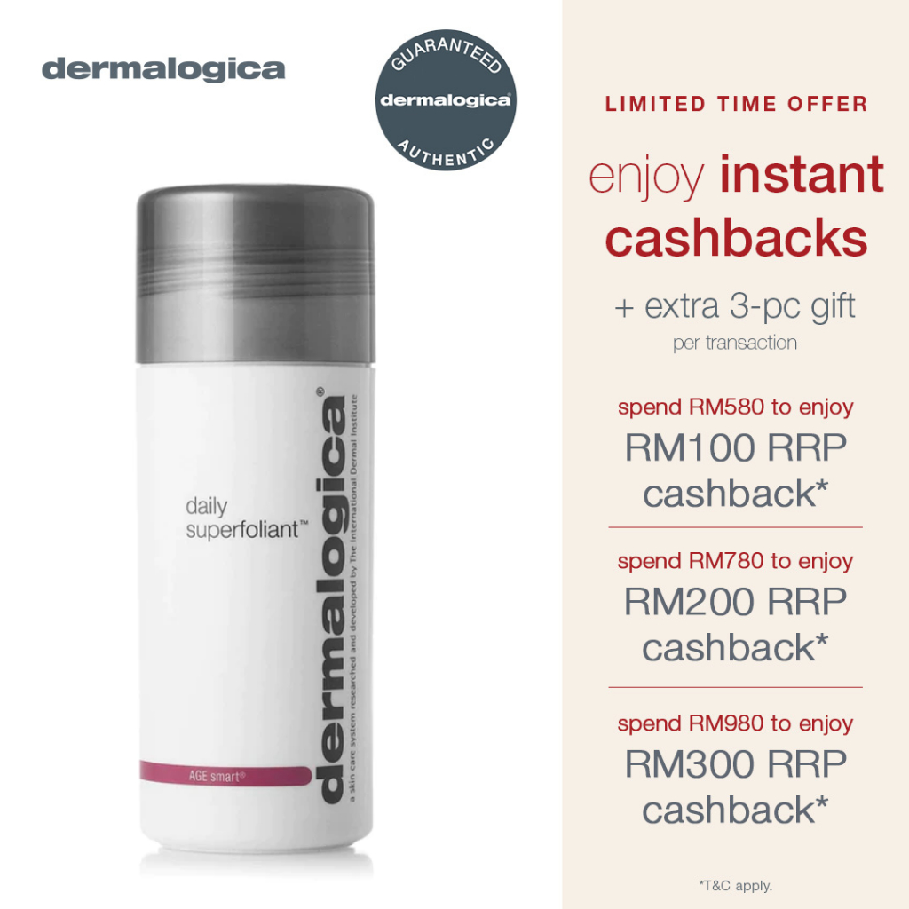 dermalogica daily superfoliant powder exfoliator 57g, exfoliates, resurfaces, detoxes Shopee