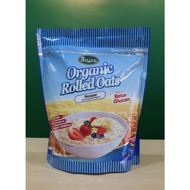 Anzen Organic Rolled Oats Instant 500g / ANZEN ORGANIC ROLLED OATS